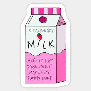 Cute Strawberry Milk Sticker